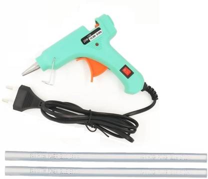 bandook 20W With 02 Glue Sticks Hot Melt Glue Gun Turqoise Color With Power Indicator For Art and Crafts , Diy , Kirigami , Paper , PCB , Plush Toys , Crafts , Wood , Box Standard Temperature Corded Glue Gun (07 mm) Standard Temperature Corded Glue Gun
