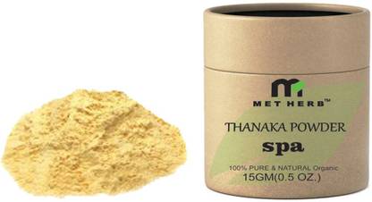 Metherb Pure Thanaka Tanaka Powder AntiAging Acne Whitening Skin Face Mask 0.5 fl.oz Cream