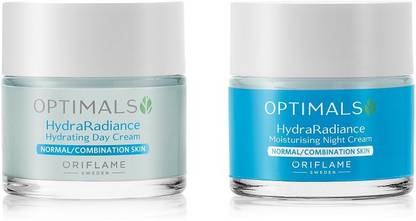 Oriflame Optimals Hydra Radiance Hydrating Day Cream and Hydra Radiance Moisturising Night Cream Normal/Combination Skin(Pack of 2)