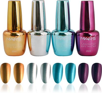M.A.R.S Mirror Shine Chrome Pack of 4 Nail Polish Mirror-1