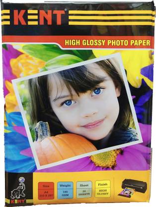 KENT GLOSSY PHOTO PAPER PLAIN A4 180 gsm Photo Paper
