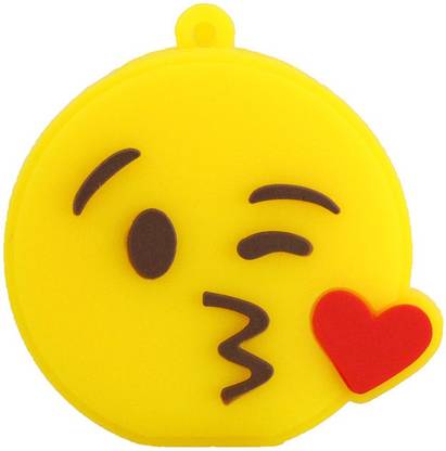 PANKREETI 494 Emoji Kiss 16 GB Pen Drive Compatible with Netbook, Gaming Console, Desktop Computer, Television, Audio Player, Laptop USB 2.0 Rubber Case