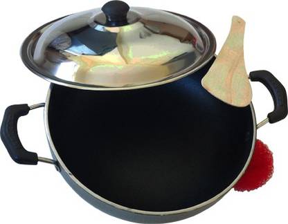 REDBERRY Kadhai 22 cm diameter with Lid 5 L capacity