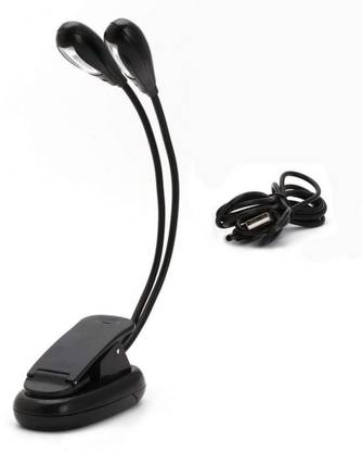 swabs LED Reading Lamp Dual Arms 2 LEDs Flexible Book Sheet Music Stand Reading Light Student Dormitory Lights Study Lamp