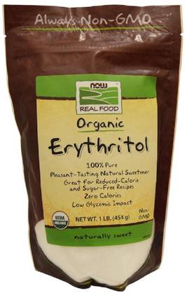 Now Foods Real Food Organic, Erythritol, Naturally Sweet,