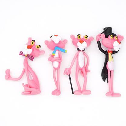 Toy Mela 4 Pieces Pink Panther Action Figure Toy Figure Toys