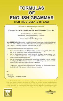 FORMULAS OF ENGLISH GRAMMAR