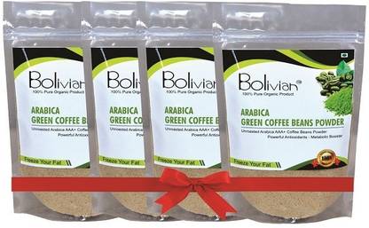 Bolivian Premium Quality Organic Green Coffee beans Powder for Weight Management 250 GM Pack of 4 Instant Coffee