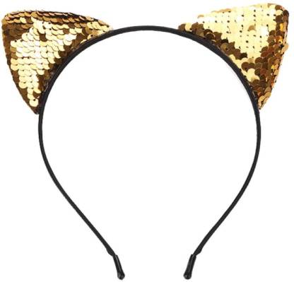 siddiva Golden cat ear hairband fro Girls/ Women Hair Band