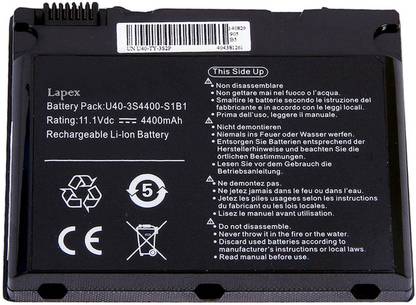 Lapex Wiro U40-4S2200-S1S1 6 Cell Laptop Battery