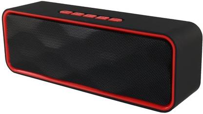 LIDDU Red Portable Smart Bluetooth Speaker With Mic,AUX,Pen Drive and Memory Card Slot 6 W Bluetooth Speaker