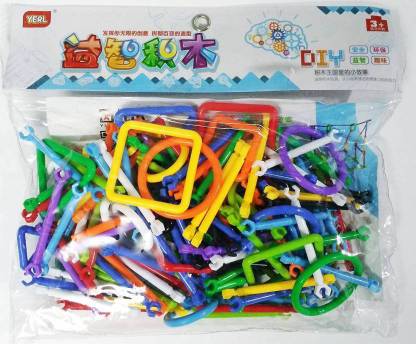 सावन शॉपिंग मार्ट Creative 3D Puzzle Smart Stick Bars Educational Toys Different Shape Building Set Stacking Blocks Assembly Game For Kids (Multicolor)Be the first to Review this product,Block Games for Kids ,Build & Play Blocks Intelligent game