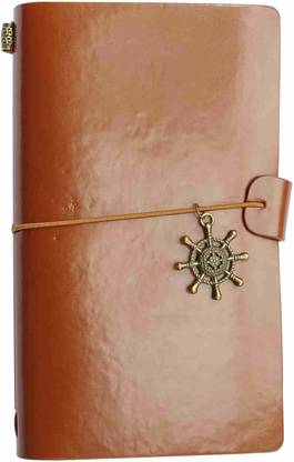 Golden Feather Person Size | Center Elastic | Slots for Keeping Visiting Cards, Currency | 2 type notebook Book-size Gift Set Single 160 Pages