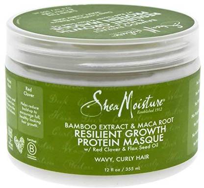 Shea Moisture Bamboo Extract Maca Root Resilient Growth Protein Masque For Unisex 12 Ounce Foundation