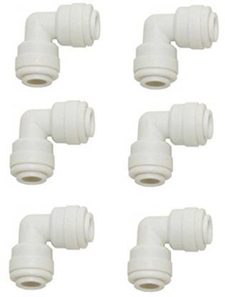 Morning Star Technology RO UV Water Filter Purifier High quality 1/4 Inch Elbow Pipe Connectors Both Side Push Fit For All RO Water Filter Purifier ( PACK OF 6 ) Hose Connector