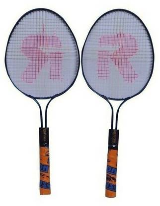 rajson Double Rod Small Size Badminton Racquet Pair For Kids Boys GIrls Age 3 to 6 Years Multicolor Strung Badminton Racquet