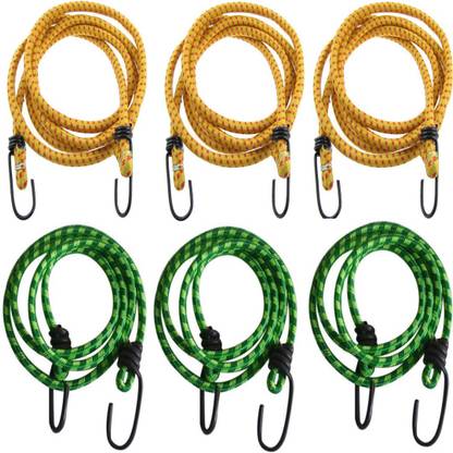 MGP FASHION High Strength Elastic Rope Bungee Shock Cord Cable Luggage with Hook Green,Yellow