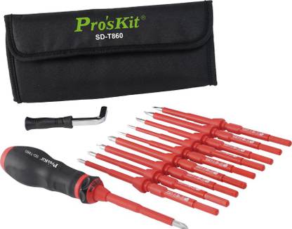 Proskit 12pcs VDE Torque screwdriver set Combination Screwdriver Set