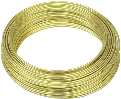 voolex Pure DIY 18 Gauge Brass Gold Colour immitation Jewellery Wire 0.94 mm 10 Meters - Beading Wire