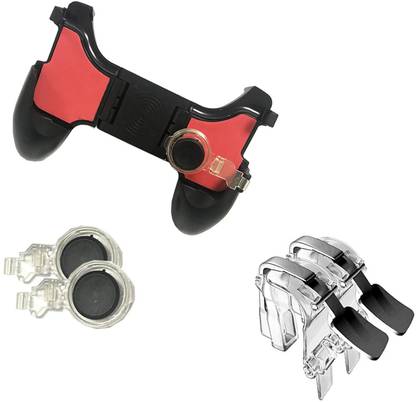 LIFEMUSIC Universal pubg trigger for mobile 5-in-1 Shoot Aim Move Buttons Gamepad Set for PUBG trigger for mobile gamepad 5 in 1|best pubg trigger controller joystick with l1 r1 | Mobile Gaming Trigger for PUBG/Fortnite/Rules of Survival Gaming Grip and Gaming Joysticks for 4.5-6.5inch Android iOS Phone [Mobile Game Controller] Fire Shooter Controller Button Aim Key,Gaming Accessory Kit ,Gaming Accessory Kit,shooter controller button,fire and aim button pubg,game trigger gaming accessory kit,pubg triggers red black, pubg triggers for android,pubg triggers,pubg mobile controller,pubg controller, Mobile Game Joystick, Cell Phone Game controller. PUBG Trigger all smart phone compatible Sensitive Shoot/aim Buttons L1 R1 Trigger Mobile Game  Gaming Accessory Kit