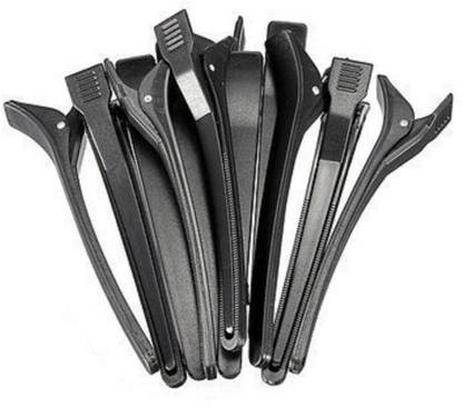 UNIGESTION Clip For Hair Styling For Salon And Parlor Use, Black Salon Hairdressing Clip Flat Metal Hair Styling Section Clip Accessories Hair Cutting Clips Hair Clip Hair Clip
