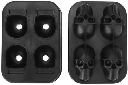 MEHAKENT SKULL ICE TRAY Black Silicone Ice Cube Tray