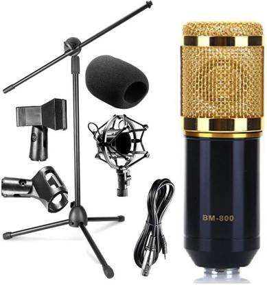 Techtest Bm 800 Condenser With Pro Microphone Stand For Recording Sound Studio Dynamic Professional Set Suspension Scissor Boom Clamp Black Microphone Techtest Flipkart Com