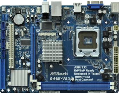 ASRock GM41M-VS3 LGA 775Socket ATX Intel G41 Chipset DDR3 Motherboard for Desktop