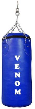 VENOM 4.0 Feet Long, Synthetic Leather Material, Blue Color, Unfilled with Hanging Chain Hanging Bag
