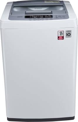 LG 6.2 kg Inverter Fully Automatic Top Load Washing Machine Silver, White