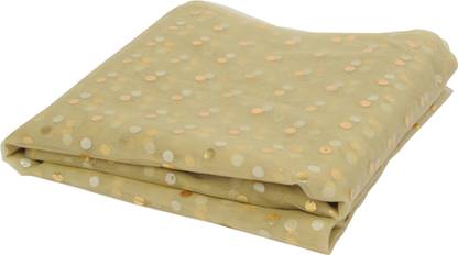 Vardhman Decoration Net Fabric Golden Dotted, Color Golden, , 42 inches Width, 9 MTS, Used in Fancy Gift Wrapping, Decoration, Room Decoration etc