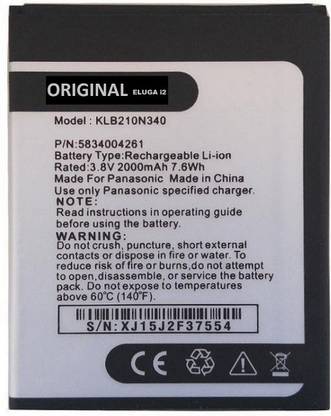 Original Mobile Battery For  Panasonic Eluga I2