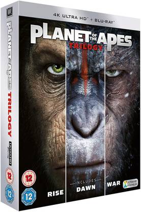 Planet of the Apes Trilogy - Rise of the Planet of the Apes + Dawn of the Planet of the Apes + War for the Planet of the Apes (4K UHD + HD) (6-Disc Box Set) (Slipcase Packaging) (Fully Packaged Import) (Region Free)