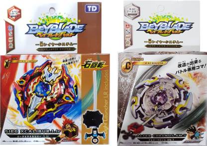AS Beyblade Series Sieg Xcalibur and Alter Chronos with God Layer System Combo