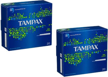 Tampax Super 20's Pack Of 2 Tampons