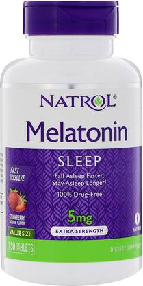 Natrol Melatonin Fast Dissolve Strawberry 5 mg 150 Tablets
