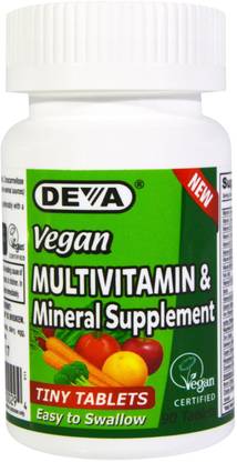 Deva Vegan Multivitamin & Mineral Supplement Tiny Tablets 90 Tablets