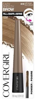 Cover Girl Easy Breezy Brow Fill Plus Shape Plus Define Powder Eyebrow Makeup, Soft Brown, 0.024 Ounce Compact