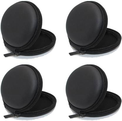 Tmeter Leather Zipper Headphone Pouch For Universal