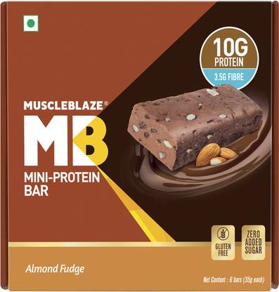 MUSCLEBLAZE Mini-Protein Bar (10g Protein), 6 Bars (35g Each) Protein Bars