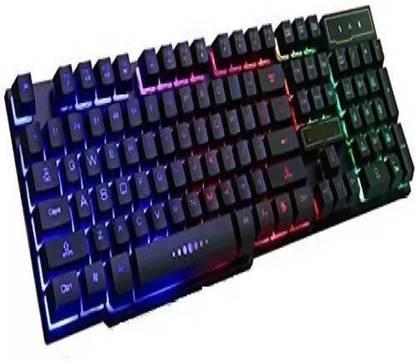 higadget Usb Gaming Keyboard With rainbow Lights Wired USB Handheld Gaming Keyboard Compatible with Desktop, Laptop, Mac
