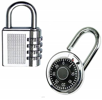 Tuffstuff Combo 4-Digit Safe PIN Number Lock + Rotary Combination Padlock Safety Lock
