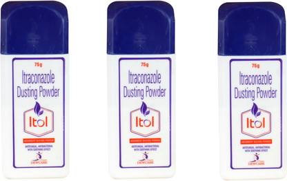 Itol Itraconazole Dusting Powder ( 3 X 75 gm , Pack of 3) ( 225 gm )