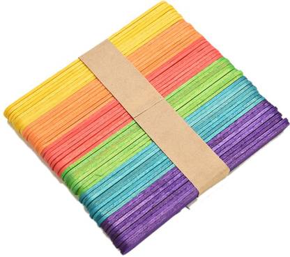 CRAFTWAFT COLOUR ICE CREAM STICK PACK OF 50