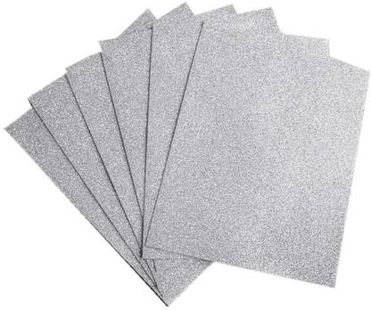 SWARUP GLITTER FOAM SHEETS A4 SIZE SILVER COLOUR (PACK OF 10)