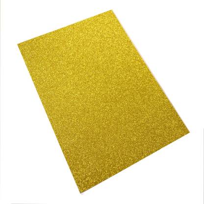 SWARUP GLITTER FOAM SHEETS A4 SIZE GOLDEN/YELLOW COLOUR (PACK OF 10)