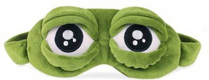 Jholmaal Sad Frog Pepe Sleeping Mask Eye Mask Sleeping Blindfold Nap Cover (Meme sad frog Pepe) Sleeping Mask Eye Shade