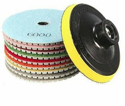 Tools Centre 10 Pieces Giant Combo of 4 Inch M10 Backup Pad Along with Diamond Polishing Pad Sets Vehicle Polisher