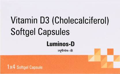 LUMINOS-D (Vitamin D3 - Cholecalciferol) 60000 IU - 20 Capsules, Once A Week