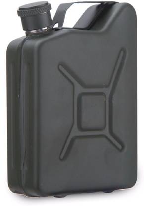 Protos India.Net Black Jerry Can 6Oz Stainless Steel Hip Flask